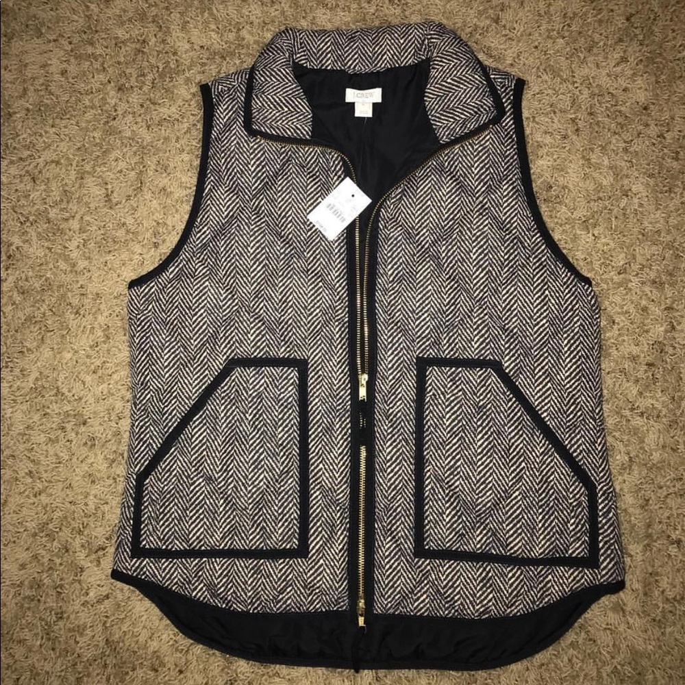 NEVER WORN, WITH TAGS. J.Crew Herringbone Vest